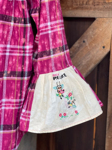 Flared Sleeve Flannel- MAGNOLIA